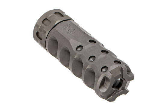 Precision Armament HYPERTAP 6.5mm Muzzle Brake with 5/8x24 threading with stainless finish.